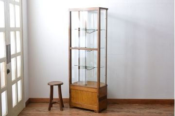 アンティーク家具　アンティーク　カーブガラスショーケース