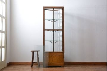 アンティーク家具　アンティーク　カーブガラスショーケース