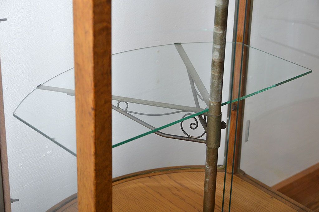 アンティーク家具　アンティーク　カーブガラスショーケース