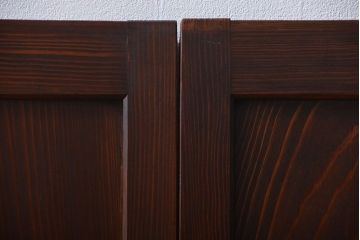 古民具・骨董　杉材一枚板の板戸2枚(窓)(1)