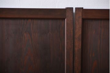 古民具・骨董　杉材の板戸4枚(窓)