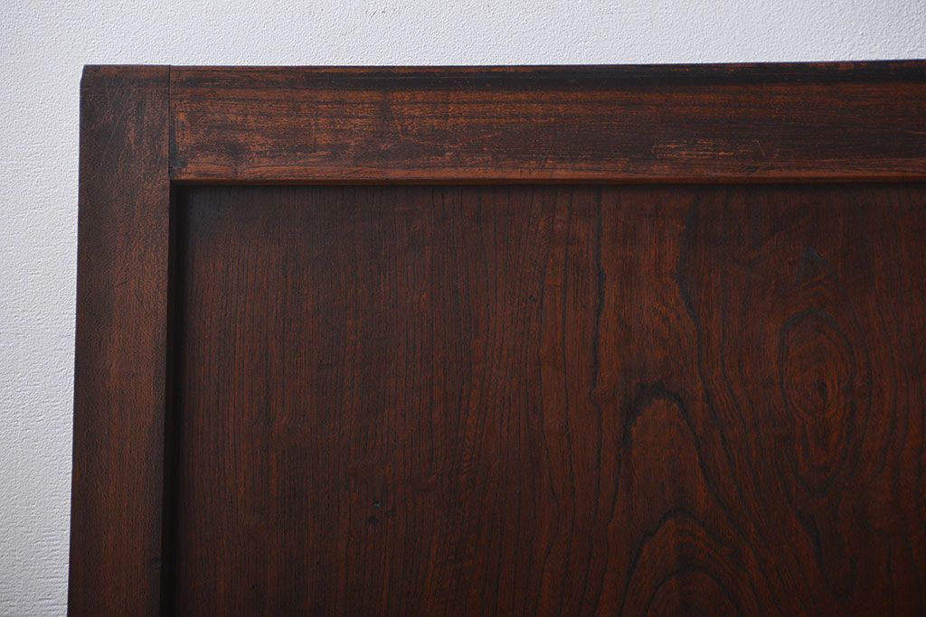 古民具・骨董　総欅材の板戸2枚セット(窓)