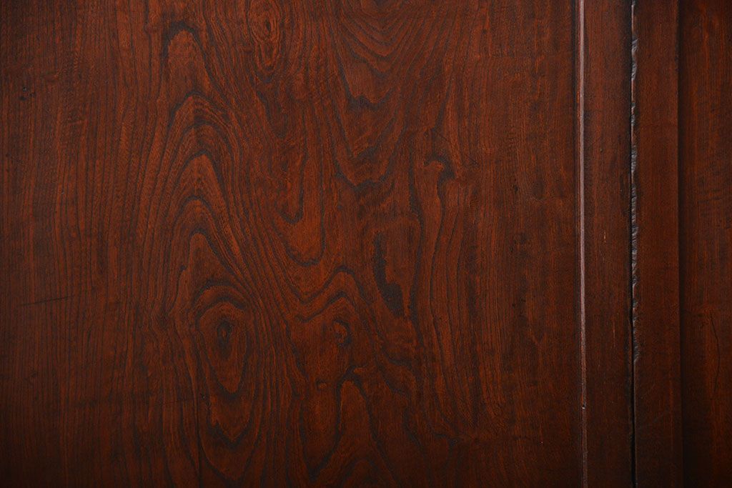 古民具・骨董　総欅材の板戸2枚セット(窓)