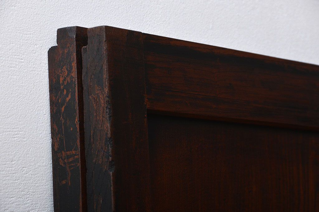 古民具・骨董　総欅材の板戸2枚セット(窓)