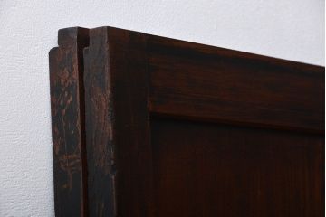 古民具・骨董　総欅材の板戸2枚セット(窓)