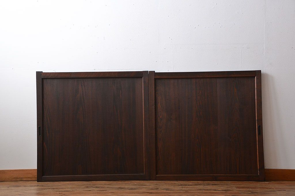 古民具・骨董　板戸2枚セット(窓)