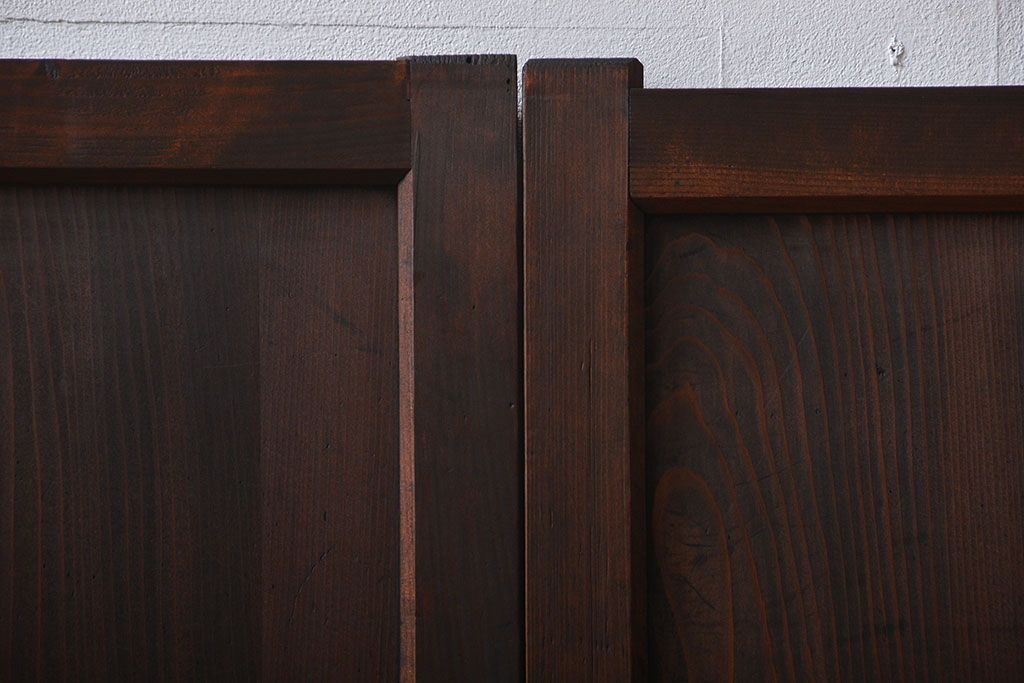 古民具・骨董　板戸2枚セット(窓)