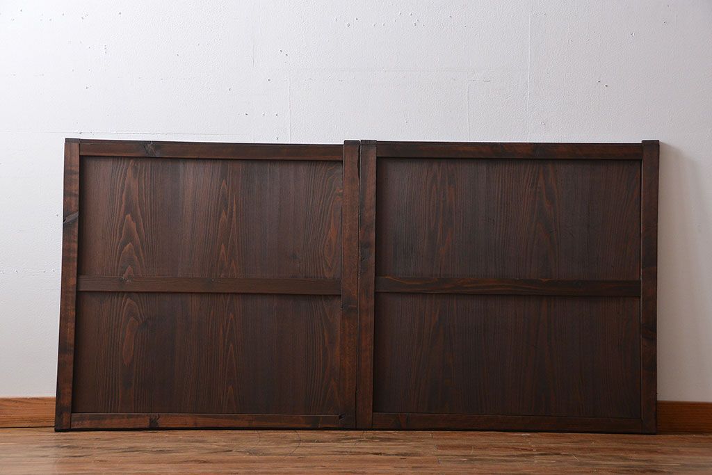 古民具・骨董　板戸2枚セット(窓)