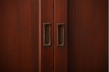 古民具・骨董　古い木の板戸4枚(窓)(1)