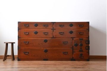 アンティーク家具　古民具・骨董　仙台一間時代箪笥(2)