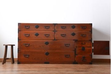 アンティーク家具　古民具・骨董　仙台一間時代箪笥(2)