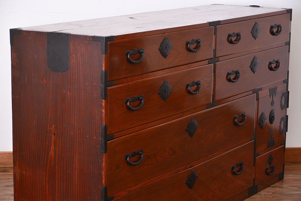 アンティーク家具　古民具・骨董　仙台一間時代箪笥(2)