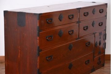 アンティーク家具　古民具・骨董　仙台一間時代箪笥(2)