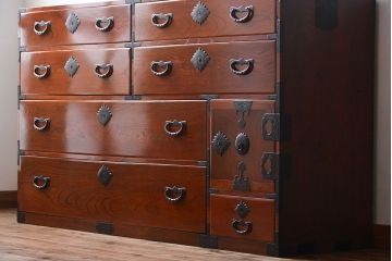 アンティーク家具　古民具・骨董　仙台一間時代箪笥(2)