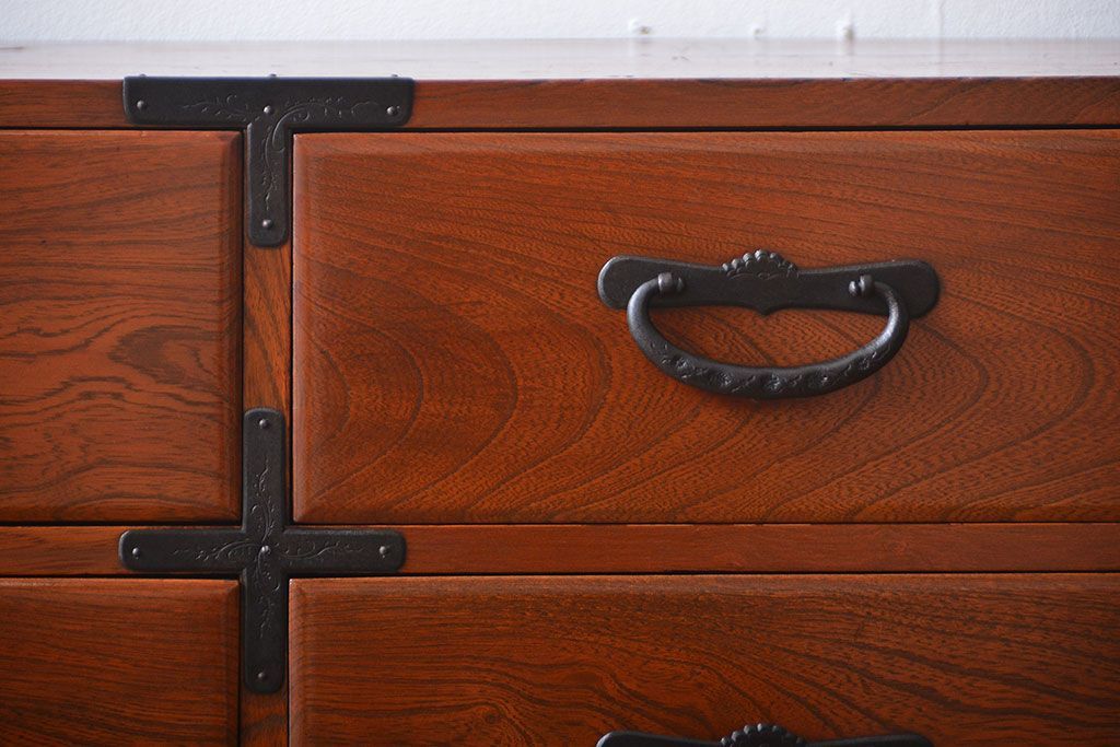 アンティーク家具　古民具・骨董　仙台一間時代箪笥(2)