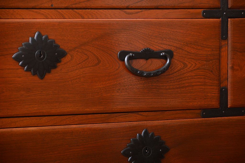 アンティーク家具　古民具・骨董　仙台一間時代箪笥(2)