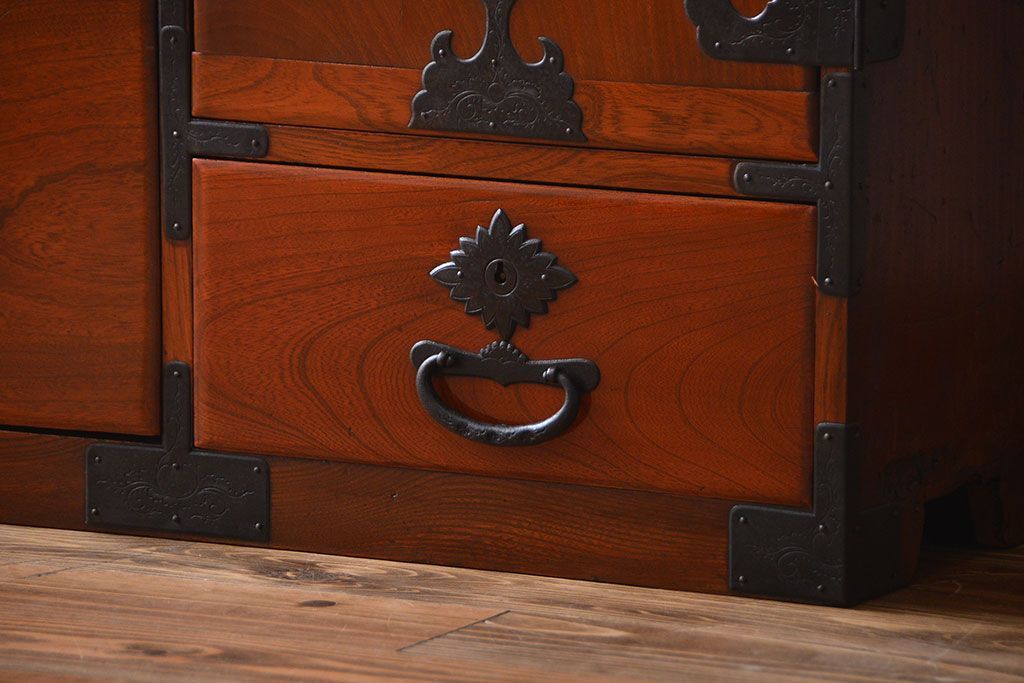 アンティーク家具　古民具・骨董　仙台一間時代箪笥(2)