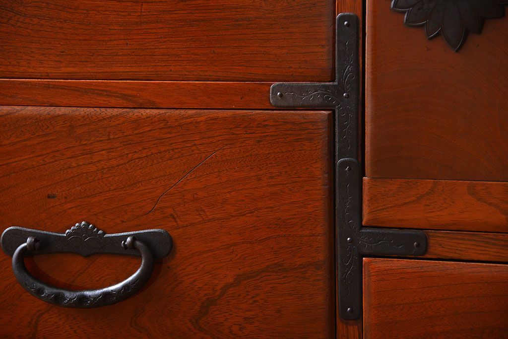 アンティーク家具　古民具・骨董　仙台一間時代箪笥(2)