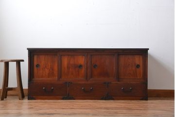 アンティーク家具　古民具・骨董　時代箪笥ローボード(1)