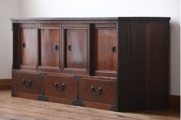 アンティーク家具　古民具・骨董　時代箪笥ローボード(1)