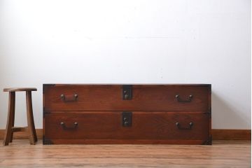 アンティーク家具　古民具・骨董　時代箪笥ローボード(2)