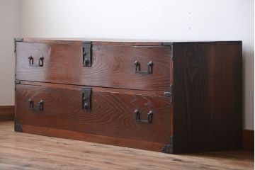 アンティーク家具　古民具・骨董　時代箪笥ローボード(2)