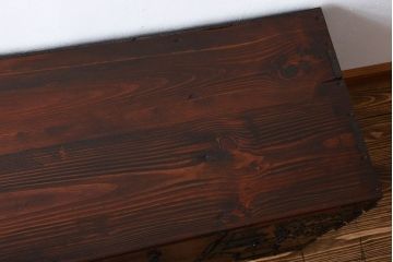 アンティーク家具　古民具・骨董　角手　時代箪笥ローボード