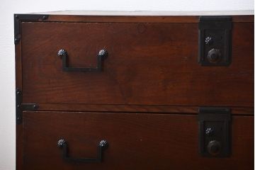 アンティーク家具　古民具・骨董　角手　時代箪笥ローボード