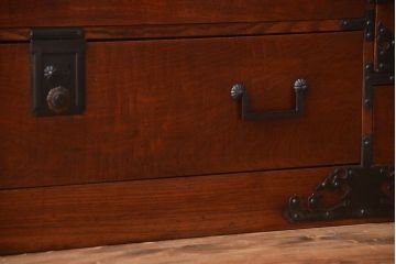 アンティーク家具　古民具・骨董　角手　時代箪笥ローボード