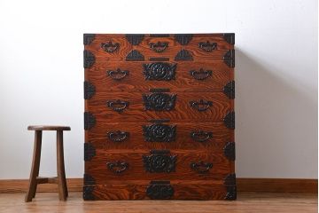 中古　伝統民芸家具　岩谷堂箪笥　衣装箪笥