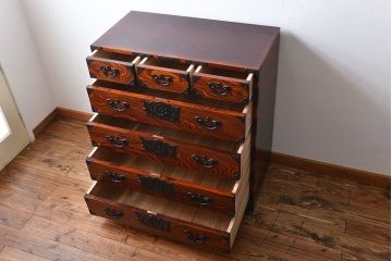 中古　伝統民芸家具　岩谷堂箪笥　衣装箪笥