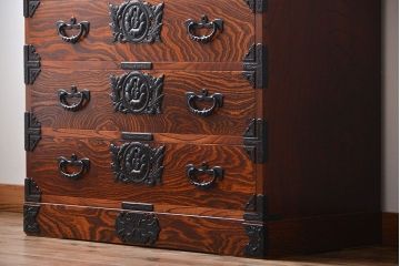 中古　伝統民芸家具　岩谷堂箪笥　衣装箪笥