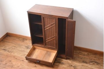 アンティーク家具　アンティーク　栗材の収納棚