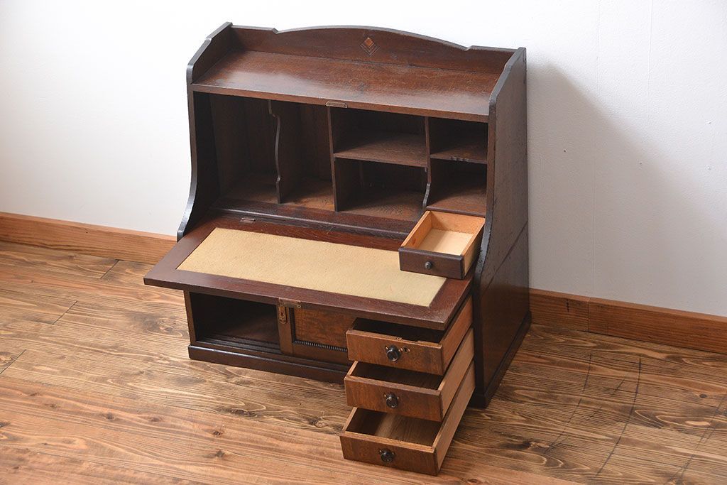 アンティーク家具　大正ロマン　ライティングビューロー