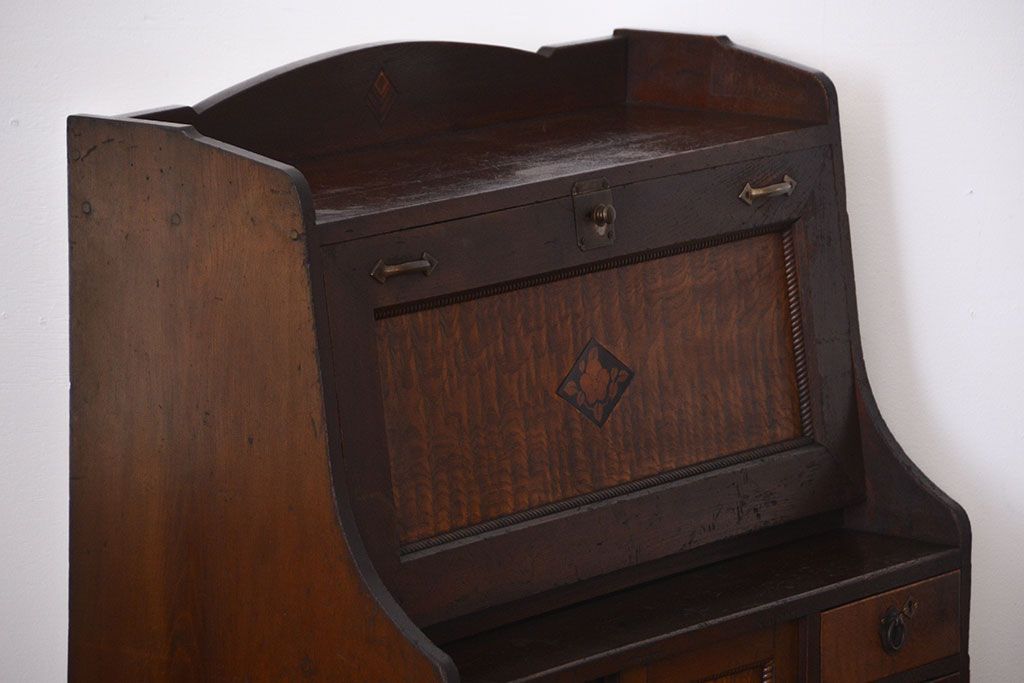 アンティーク家具　大正ロマン　ライティングビューロー