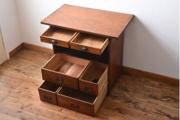 アンティーク家具　古民具・骨董　引き出し付き作業台