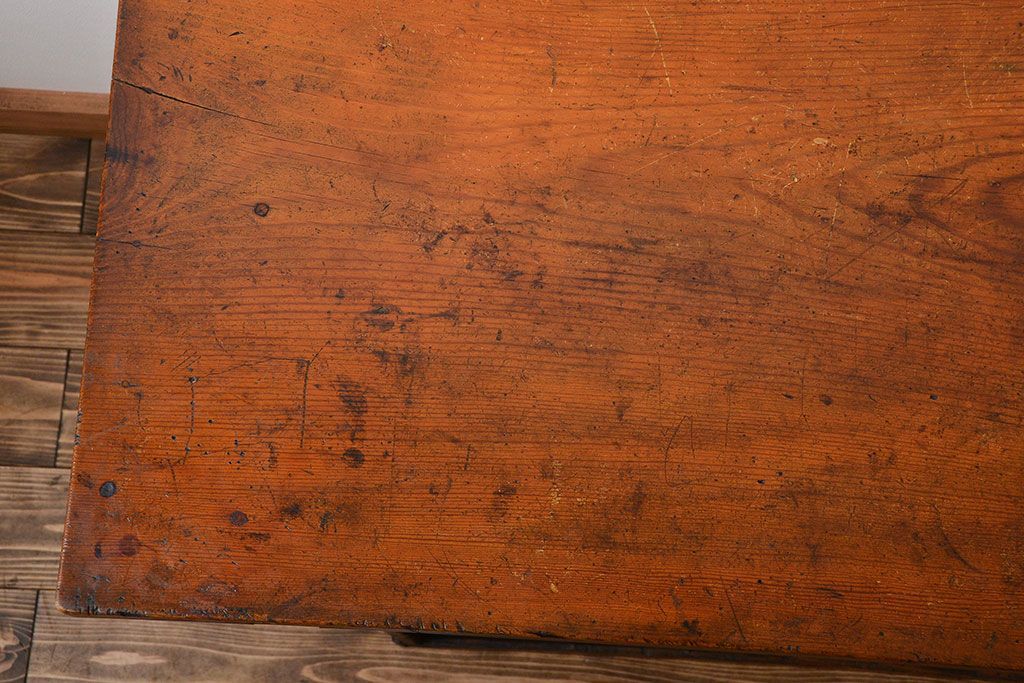 アンティーク家具　古民具・骨董　引き出し付き作業台