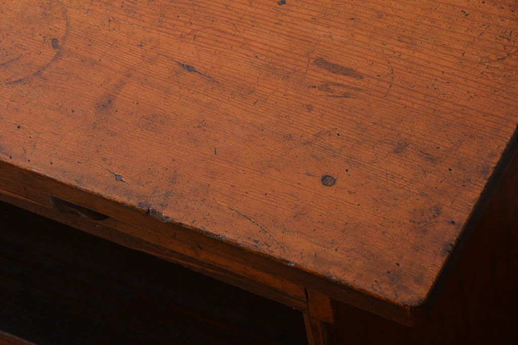 アンティーク家具　古民具・骨董　引き出し付き作業台