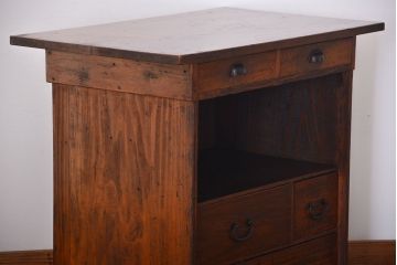 アンティーク家具　古民具・骨董　引き出し付き作業台