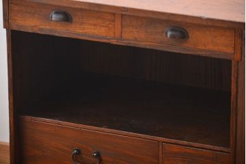 アンティーク家具　古民具・骨董　引き出し付き作業台