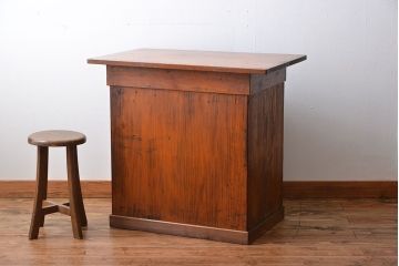 アンティーク家具　古民具・骨董　引き出し付き作業台