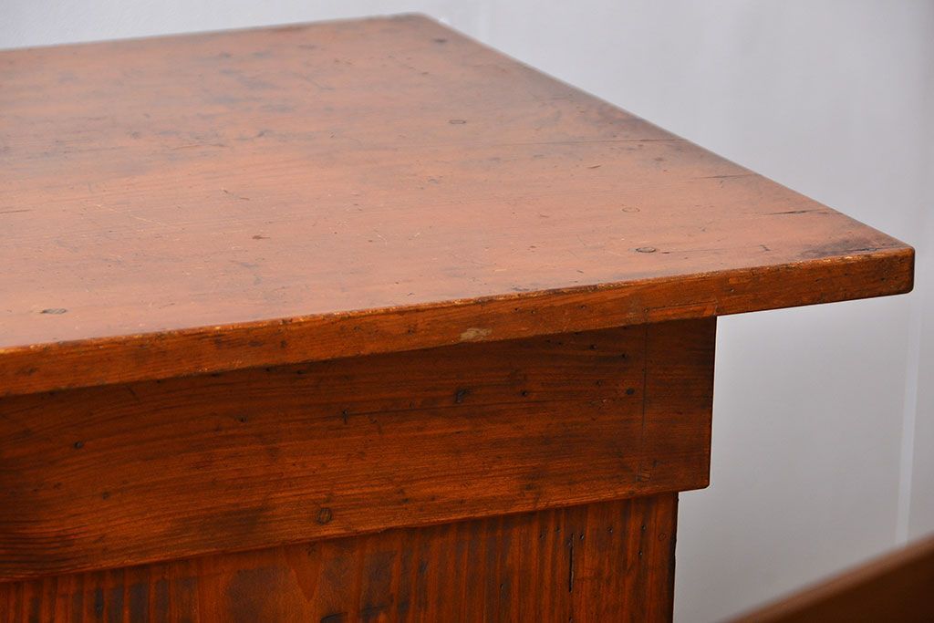 アンティーク家具　古民具・骨董　引き出し付き作業台