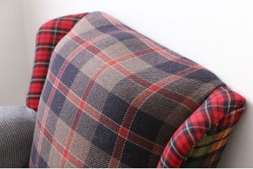 ヴィンテージ家具　イギリスビンテージ　パッチワークウィングソファ