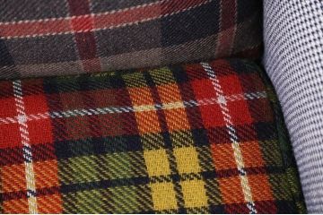 ヴィンテージ家具　イギリスビンテージ　パッチワークウィングソファ