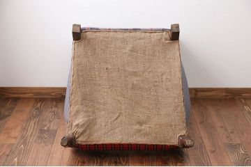 ヴィンテージ家具　イギリスビンテージ　パッチワークウィングソファ