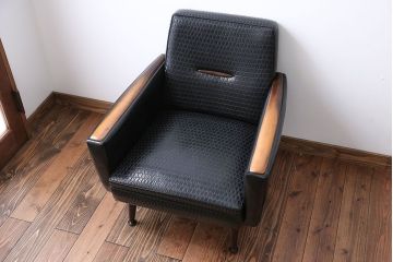 レトロ家具　レトロな一人掛けソファ(1)