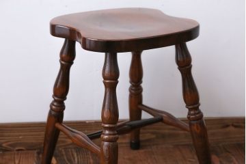 中古　飛騨産業　キツツキマーク　スツール(1)
