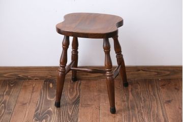中古　飛騨産業　キツツキマーク　スツール(2)