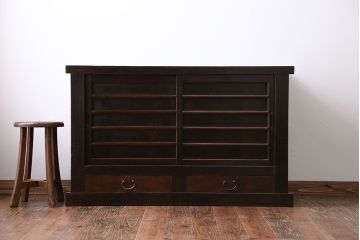 アンティーク家具　京都産　四尺水屋箪笥サイドボード