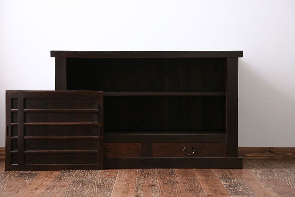 アンティーク家具　京都産　四尺水屋箪笥サイドボード